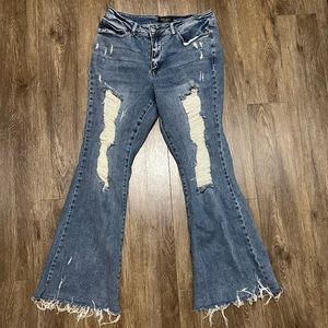 Judy Blue Distressed Denim Flares